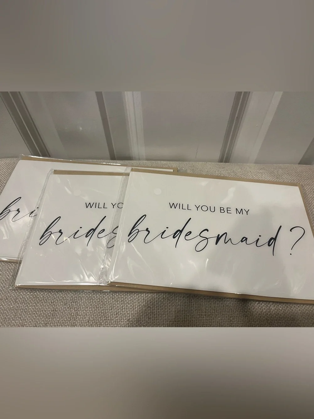 NEW WILL YOU BE MY BRIDESMAID CARDS WITH ENVELOPES- SET OF 6